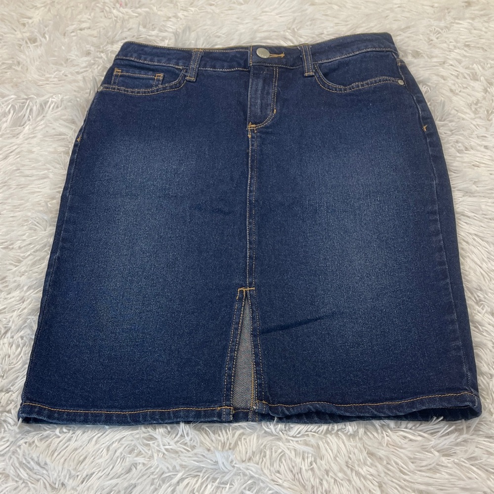a.n.a Dark Blue Denim Pencil Skirt WOMENS SIZE 2